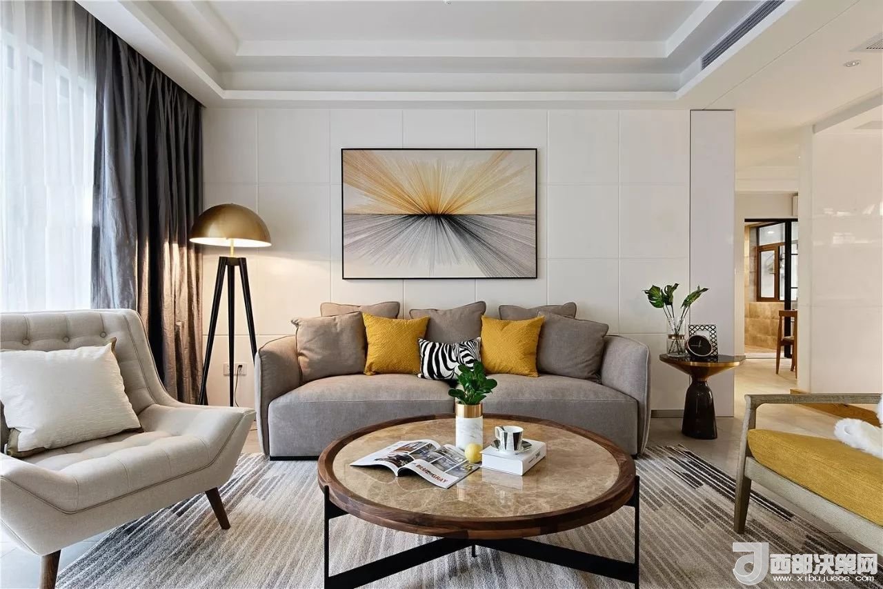 沙發(fā)背景墻選對(duì)裝飾畫，才能美了整個(gè)客廳空間！