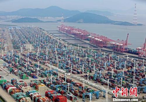 浙江寧波舟山港?！≌掠聺?攝