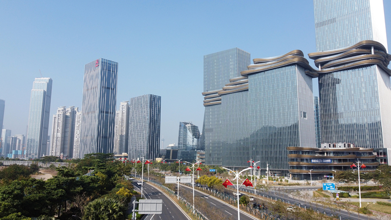 2024年1月1日，廣東珠海，橫琴粵澳深度合作區(qū)樓群。